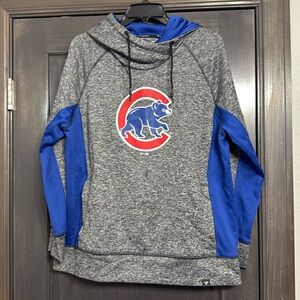Fanatics Gray and Royal Blue Chicago Cubs Pullover Hoodie